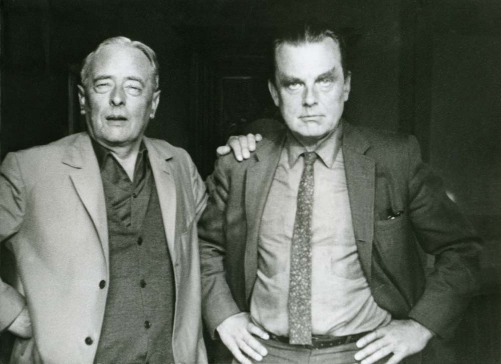 Witold Gombrowicz i Czesław Milosz w 1967, Francja, Vence, fot. Oswaldo Malura/archiwum Rity Gombrowicz/FOTONOVA/East News